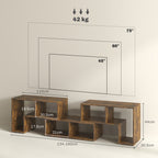 Three-Block Modular TV Stand - Rustic Brown