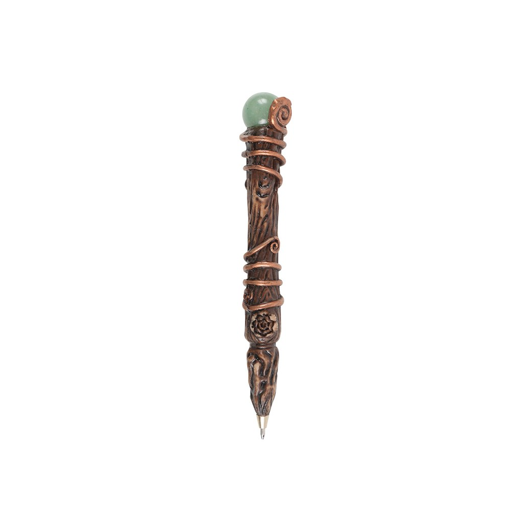 Abundance Green Aventurine Crystal Wand Pen