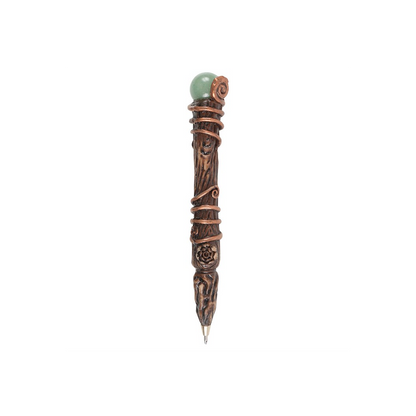 Abundance Green Aventurine Crystal Wand Pen