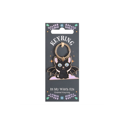 In My Witch Era Bat Cat Enamel Keyring