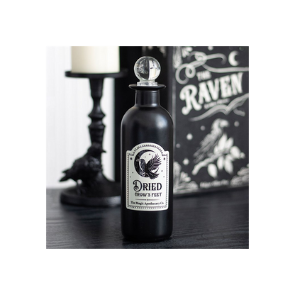 Dried Crow's Feet Decorative Glass Potion Bottle
