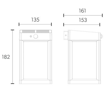 4lite Antheia Solar Wall Lantern