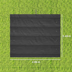 Outsunny Pergola Cover Roof, 2.86 x 2.45 m Retractable Sun Shade Top for 3 x 2m Pergola Frame, UV30+ Protected, Dark Grey