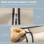 Fabric Wardrobe, with Rails and Shelves - Cream White