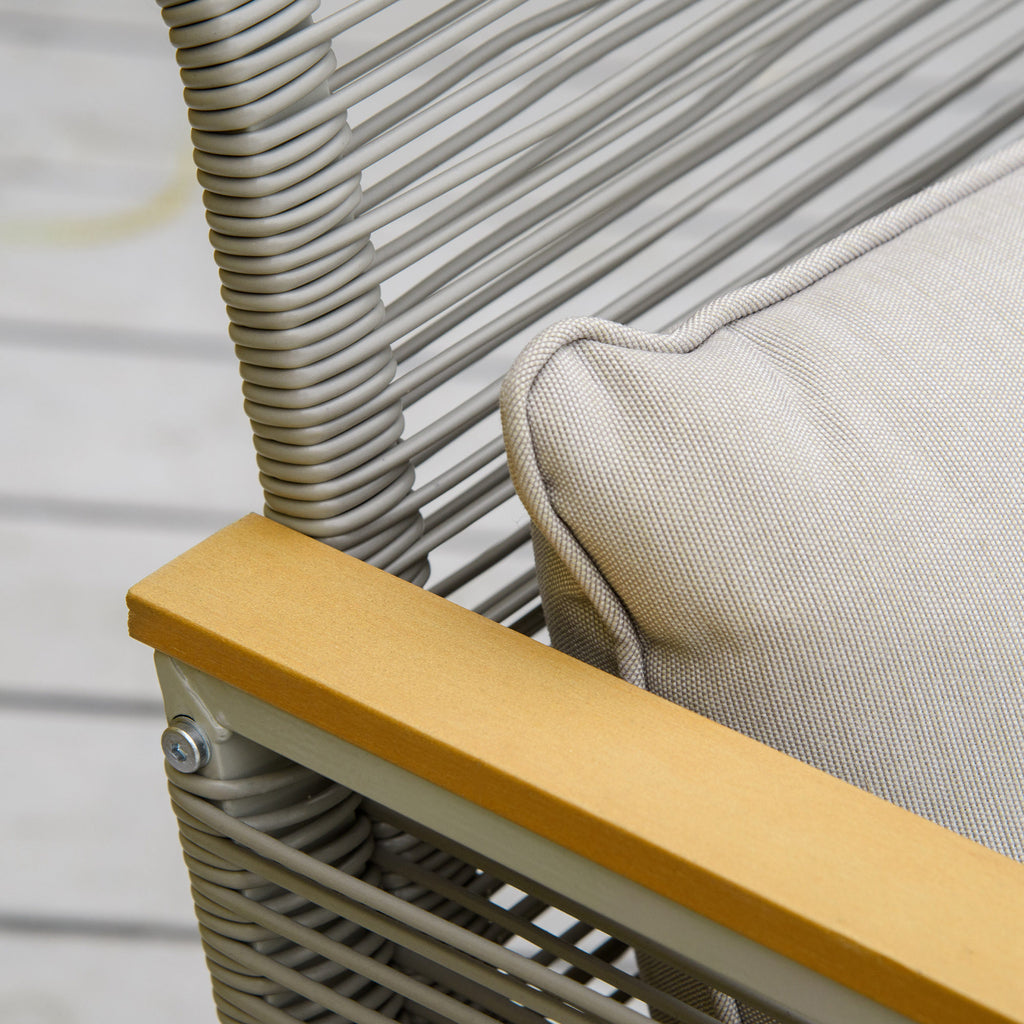 Outsunny 4 Pieces Rattan Garden Furniture Set - Grey