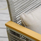 Outsunny 4 Pieces Rattan Garden Furniture Set - Grey