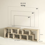 Three-Block Modular TV Stand - Grey Wood-Effect