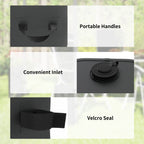 Outsunny Set of 4 Heavy Duty Gazebo Weights Bags, 500D Sand Weights with Carry Handles for Garden Marquee, Parasol, Black