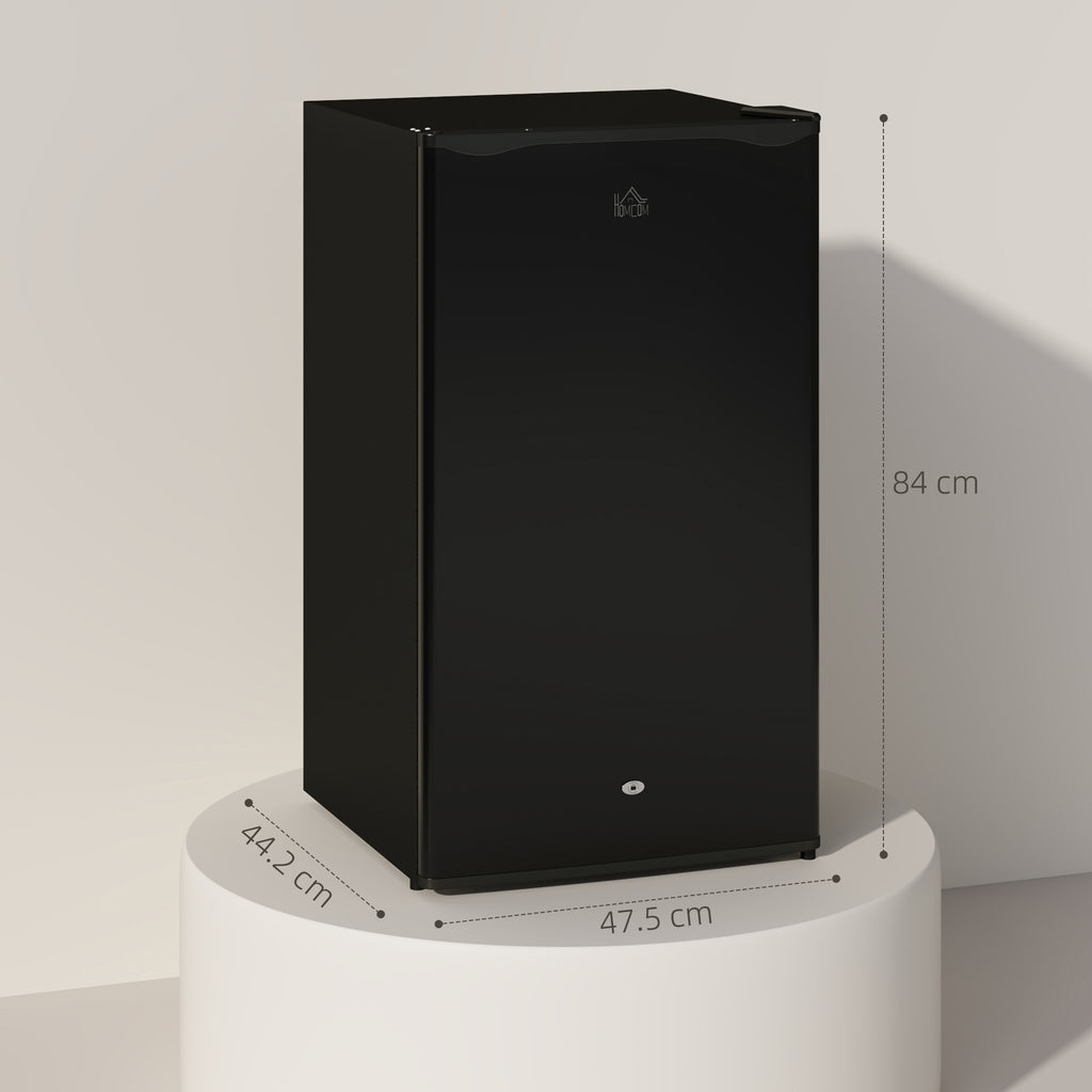 91L Freestanding Under-Counter Fridge with Lock - Black