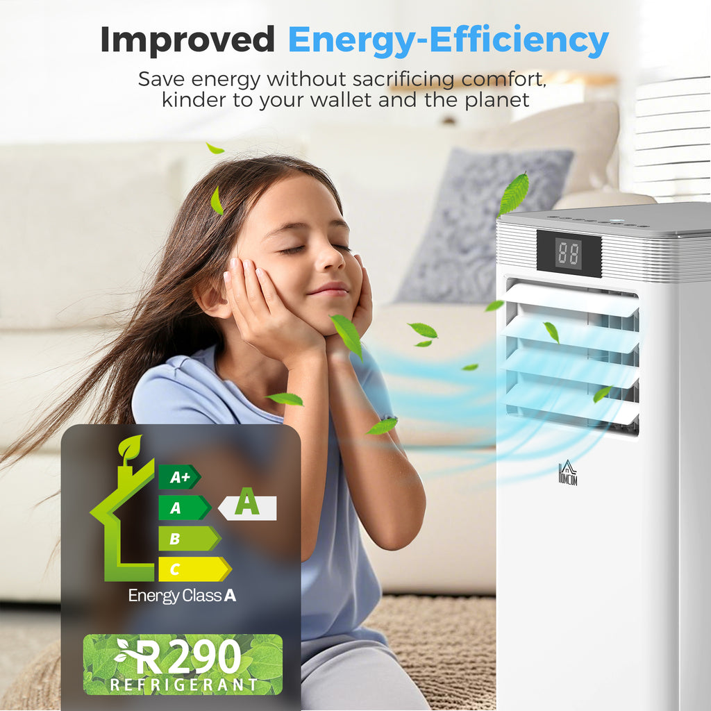 7000 BTU Air Conditioning Unit, 3-in-1 Portable Air Conditioner, Dehumidifier, Cooling Fan with Remote Control, LED Display, 2 Speeds, 24H Timer, Window Venting Kit, 15m²