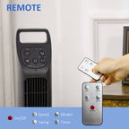 31" Oscillating Tower Fan with Remote Control, 4H Timer, 3 Speed 3 Modes, Quiet Electric Floor Standing Fan for Home Bedroom Office, Black