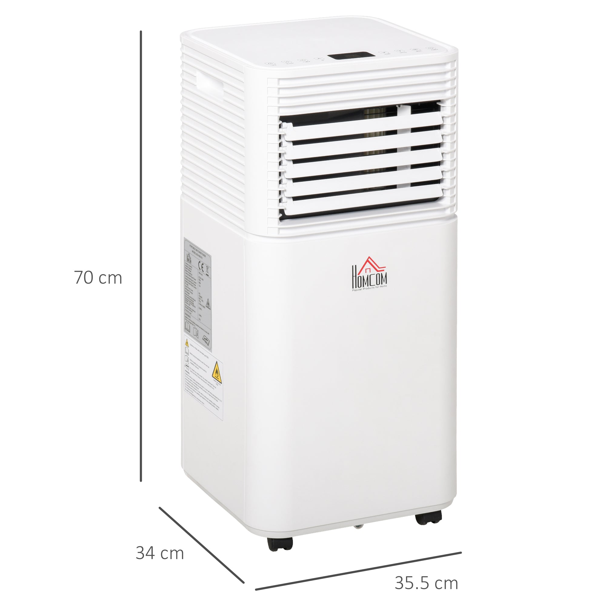7000 BTU Portable Air Conditioner for Cooling Dehumidifier Fan, Air Conditioning Unit for Room up to 26m², with Remote, 24H Timer, Window Mount Kit, R290, A Energy Efficiency, 785W