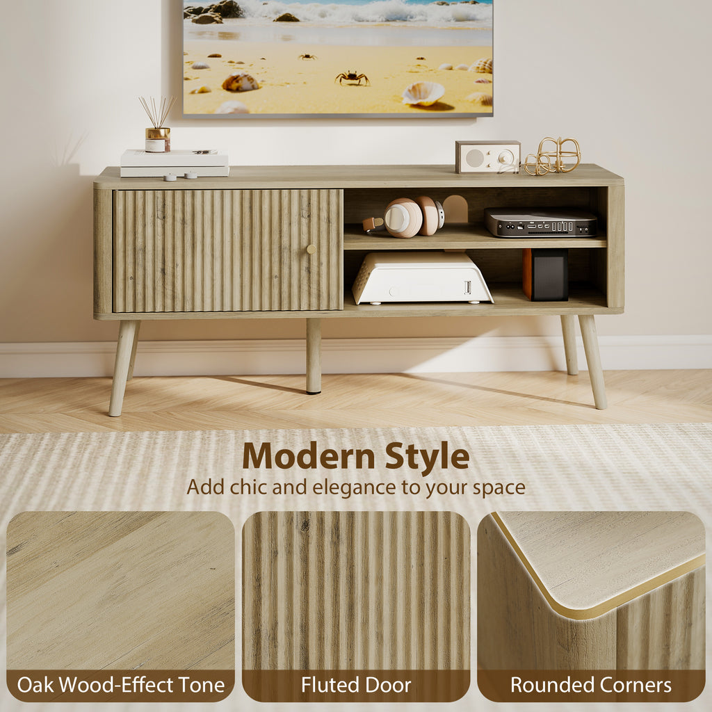TV Stand Cabinet for TVs up to 55" - Oak