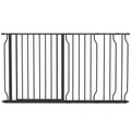 PawHut Extra Wide Dog Safety Gate, with Door Pressure, for Doorways, Hallways, Staircases - Black