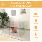 PawHut Pet Playpen Crate, with Eight Panels, Door, for Indoors and Outdoors, 60H x ?156cm