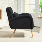 HOMCOM Teddy Fleece Accent Chair - Black
