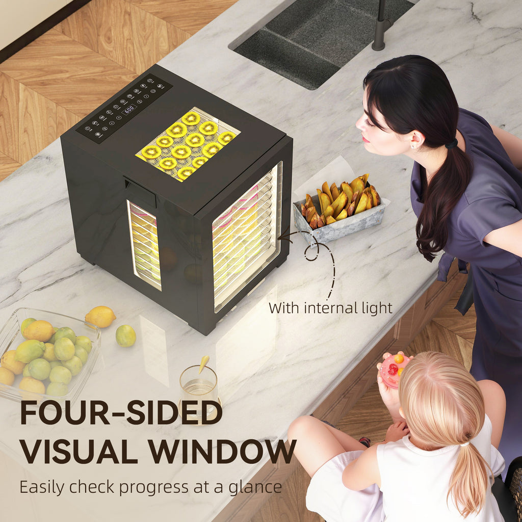 12-Tray 40-70? Food Dehydrator - Black