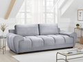 Azzuro Plush Velvet Grey 3-Seater Sofa Bed: Storage, Anti-Slip, Comfort