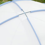 Outsunny 3.5 x 3.5M Camping Gazebo, Outdoor Event Shelter Dome Tent Garden Sun Shelter Patio Spire Arc Pavilion Camp Sun Shade Tent for 6-8 Person, Light Blue