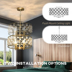 51 Crystallite Four-Bulb Chandelier - Gold-Tone