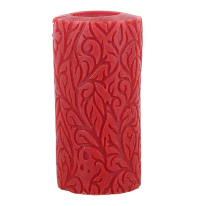 Red Debossed Pillar Candle