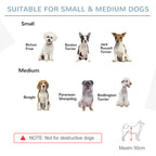 PawHut Wooden Dog Gate, Dog Fence Indoor, 80 cm Tall Freestanding Pet Gate for Small and Medium Dogs with 4 Panels, 2 Support Feet, White