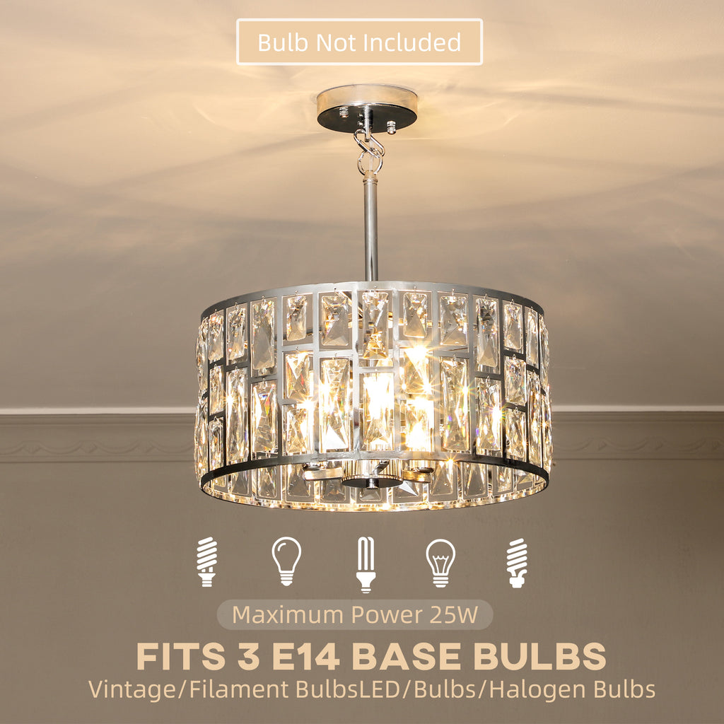 72 Glass Crystallite Chandelier - Silver-Tone