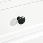 Modern TV Unit Cabinet for TVs up to 45 Inches, TV Stand with Drawers, Open Shelves, Cable Holes for Living Room, White