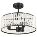 Crystal Ceiling Light, Semi Flush Mount Modern Crystal Chandelier Ceiling Light, E14 Base 3-Lights, Bulbs Not Included