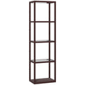 Four-Shelf Floor Lamp - Dark Brown