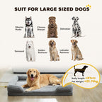 PawHut Dog Sofa Bed, Washable Pet Bed with Removable Cover and Non-Slip Bottom for Small, Medium and Large Dogs, Grey