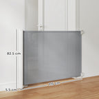PawHut Retractable Pet Safety Gate, Folding Dog Barrier, Grey