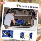 PawHut 3 Wheel Pet Stroller for Small and Miniature Dogs, Blue