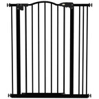 PawHut Metal Pet Safety Gate Dog Gate Folding Fence 74-87cm, Black