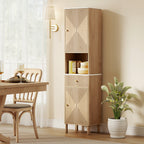 HOMCOM Slim Bathroom Cabinet with Silent Drawer Rail for Scandinavian, Japanese Styles - Wood-Effect