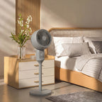 Air Circulator Fan Pedestal Cooling Fan with 3 Speed and Carry Handle, 9 Inch, Grey