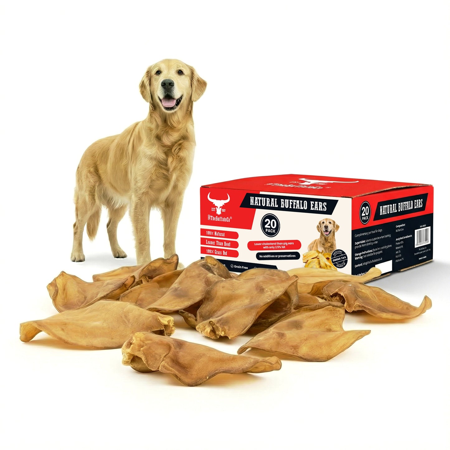 Buffalo Ears - Dog Treats - 10 Ears Pack