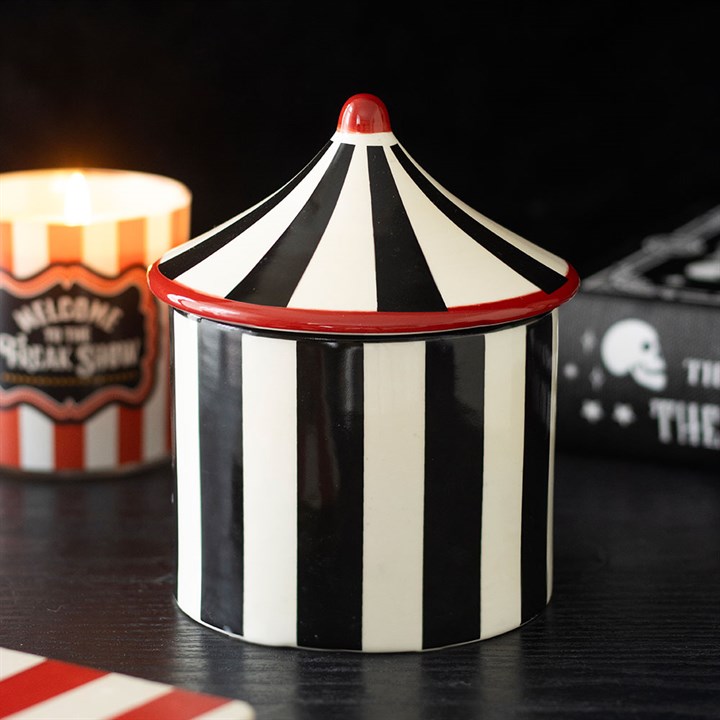 Black Striped Circus Tent Oil Burner