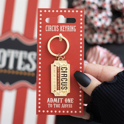 Admit One to the Abyss Circus Ticket Keyring