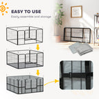 PawHut Steel Dog Whelping Box with Washable Whelping Pad, Wind-Resistant Cloth, for Small, Medium Dogs, 122 x 122 x 60cm