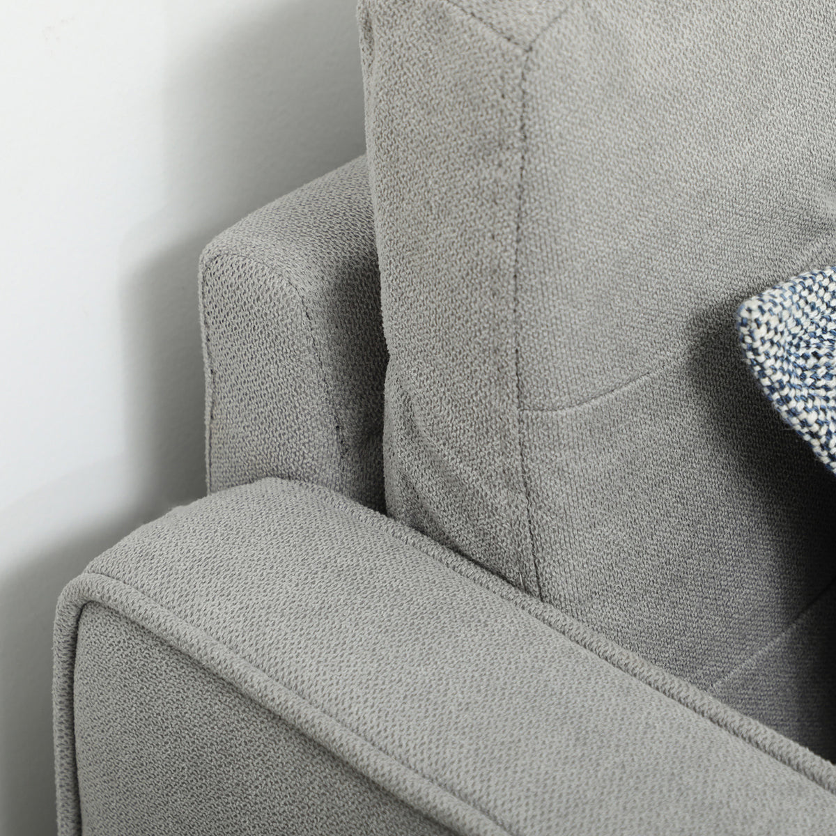 2 Seater Storage Sofa, Fabric Couch with Hidden Under Seat Storage, Thick Cushions, Compact Space Saving Settee with Rubberwood Legs for Living Room, Apartment, Light Grey
