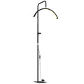 Half Moon Lash Light, Beauty Floor Lamp with 350° Rotatable Head, 7 Colour Temperature and Phone Holder, Dimmable Standing Lamp for Eyelash Extension, Tattoo, Nails, Skincare, Black