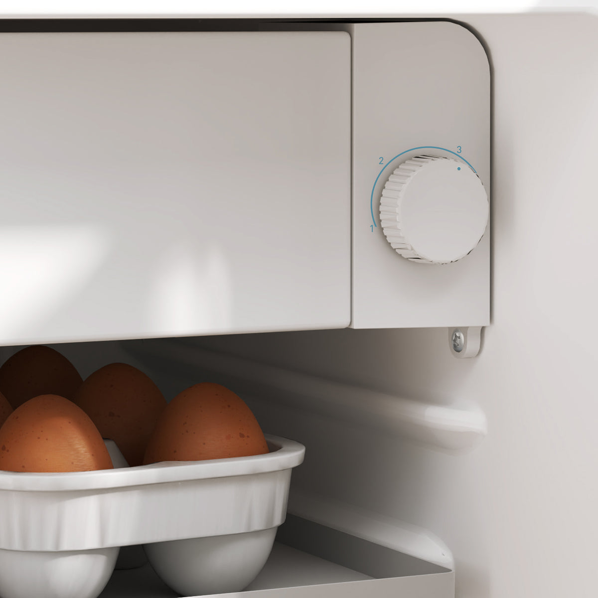 46 Litre Lockable Countertop Fridge - Cream White