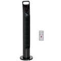 31 Inch Bladeless Oscillating Tower Fan with 70° Oscillation, Remote Control, 7.5H Timer, 3 Speed 3 Modes, Electric Floor Standing Cooling Fan for Home Bedroom Office, Black