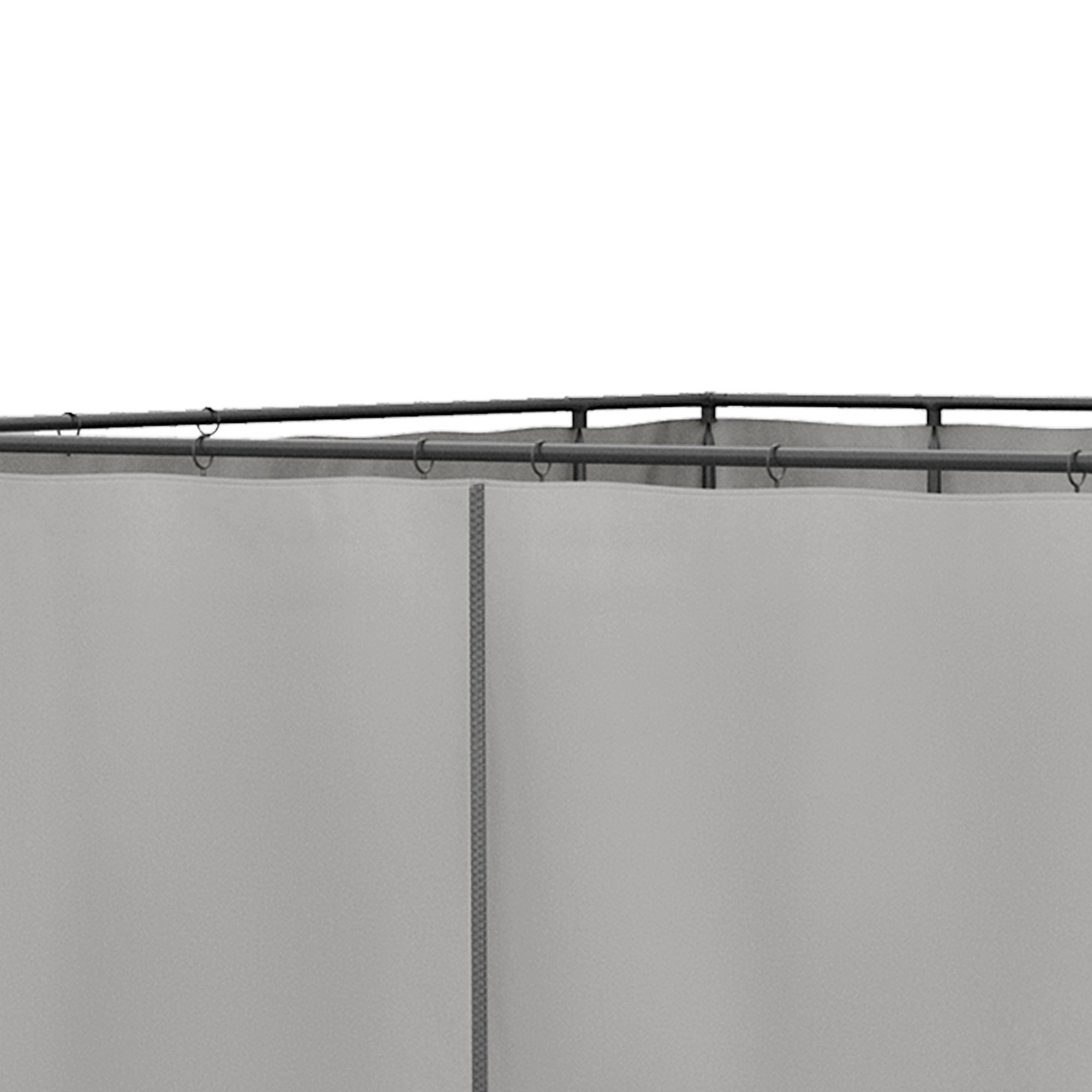 Outsunny Set of Four 3 x 3m Gazebo Replacement Walls - Light Grey