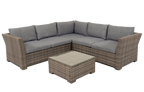 Chesterton Grey 5 Seater Corner Rattan Garden Sofa Lounge Set