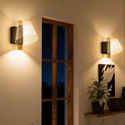 Led Wall Lamp 2 Pack, 5W Modern Indoor Starry Wall Light, Colour Temperature Adjustable 3000K/4000K/6500K, for Bedroom, Living Room, Hallway, Stairs, Black