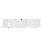 PawHut Wooden Pet Gate, Freestanding Dog Safety Barrier with 2 Support Feet, White