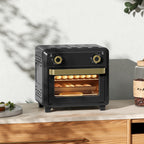 10L Air Fryer Oven, Mini Oven, Oil Free Cooking, Grill, Roast, Bake, with Adjustable Temperature, Timer, Dishwasher Safe, 1000W, Black