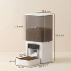 PawHut Programmable Automatic Cat Feeder with Timer Up to 6 Meals Per Day, 10s Voice Recorder, Portion Control